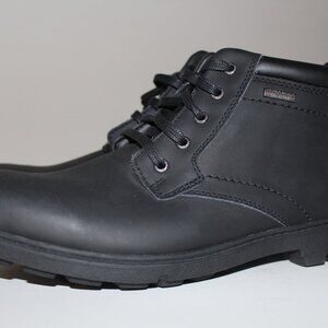Rockport Storm Surge Waterproof Leather Plain Toe Boot - Black - Men's Size 10.5